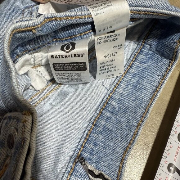 Levis Silver Tab Mom Jeans Womens 31x27 Blue Denim High Rise Medium Wash - Picture 7 of 12